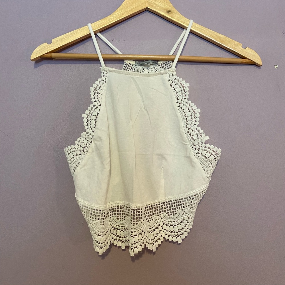 Charlotte Russe Women’s S Open Bank White Top